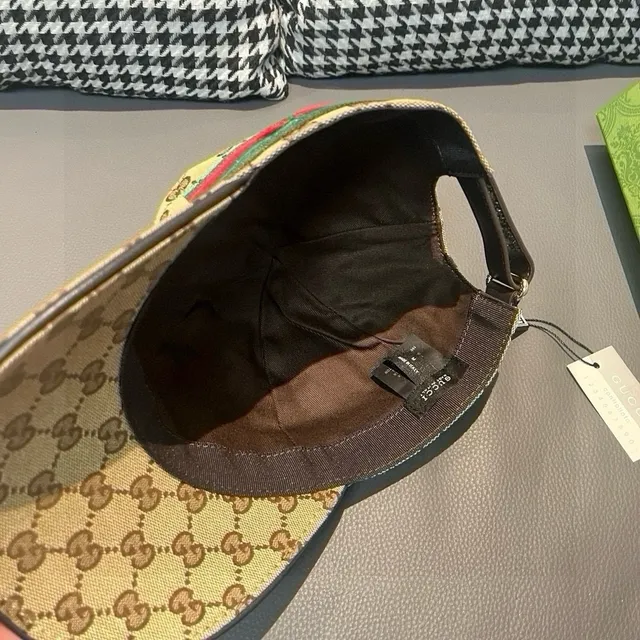 Gucci GG Monogram Canvas Web Stripe Baseball Cap 4