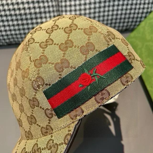 Gucci GG Monogram Canvas Web Stripe Baseball Cap 6