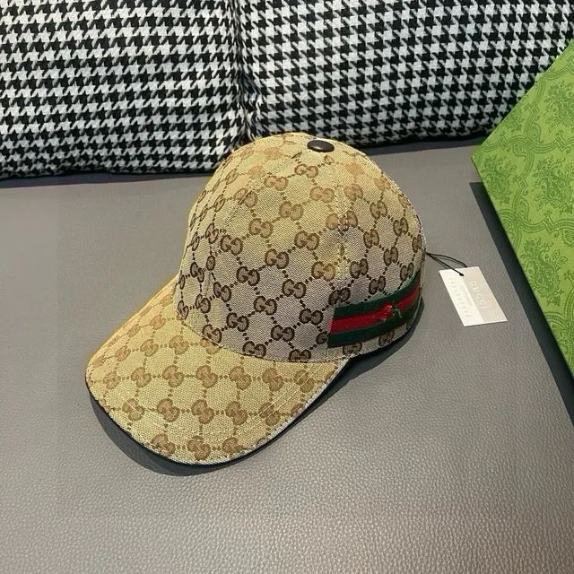 Gucci GG Monogram Canvas Web Stripe Baseball Cap 8