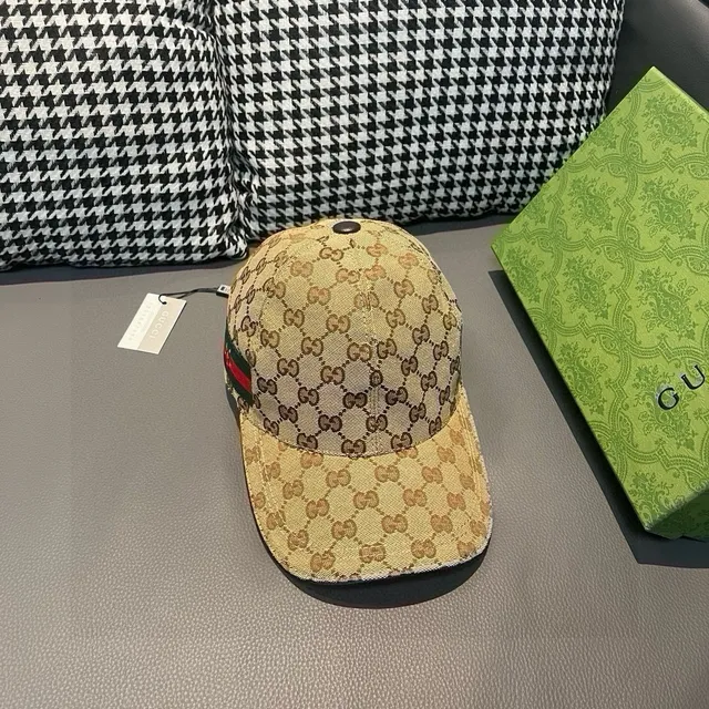 Gucci GG Monogram Canvas Web Stripe Baseball Cap 9