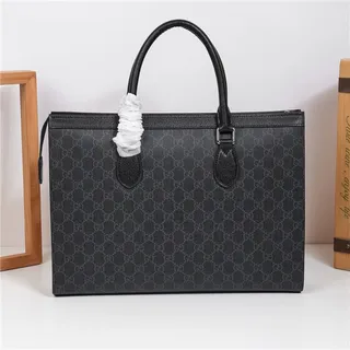 Gucci Gray Green Structured GG Monogram Canvas Web Stripe Center Tote Bag 5