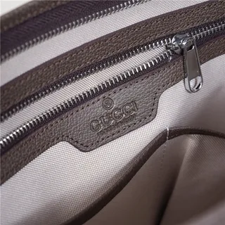 Gucci Gray Green Structured GG Monogram Canvas Web Stripe Center Tote Bag 11