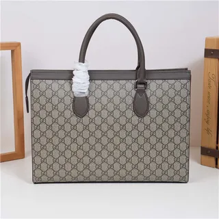 Gucci Gray Green Structured GG Monogram Canvas Web Stripe Center Tote Bag 15