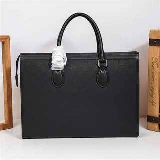 Gucci Gray Green Structured GG Monogram Canvas Web Stripe Center Tote Bag 24