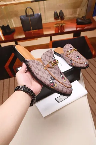 Gucci Horsebit 1955 Beige Multicolore GG Monogramme Canevas Impression Mickey Mouse Loafer 3