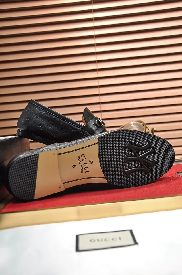 Gucci Horsebit 1955 Noir embossé GG mocassins 4
