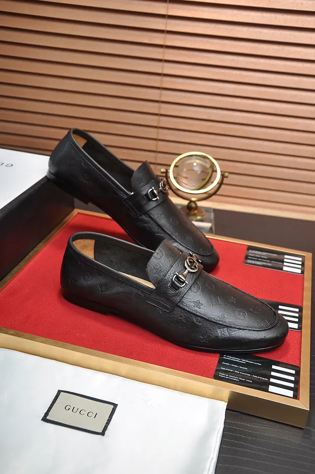 Gucci Horsebit 1955 Noir embossé GG mocassins 5