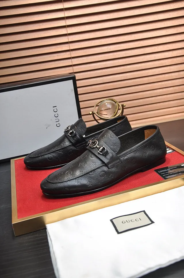Gucci Horsebit 1955 Noir embossé GG mocassins 8