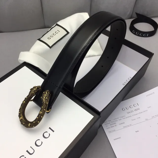 Gucci Horsebit 1955 Black Gold Smooth Antique Buckle Leather Belt 4