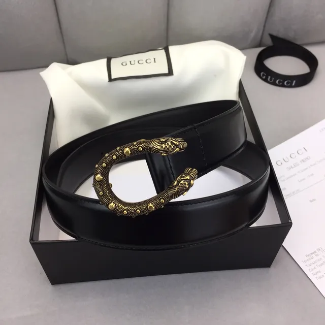 Gucci Horsebit 1955 Black Gold Smooth Antique Buckle Leather Belt 5