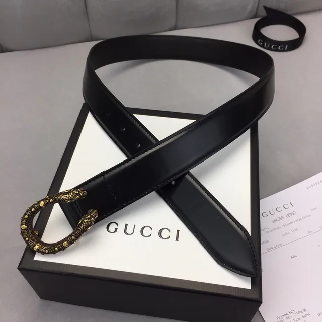 Gucci Horsebit 1955 Black Gold Smooth Antique Buckle Leather Belt 6