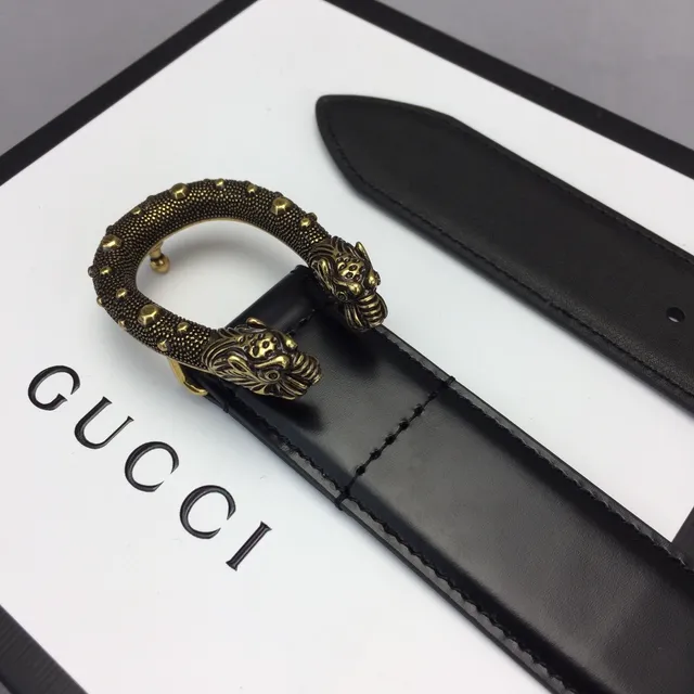 Gucci Horsebit 1955 Black Gold Smooth Antique Buckle Leather Belt 8
