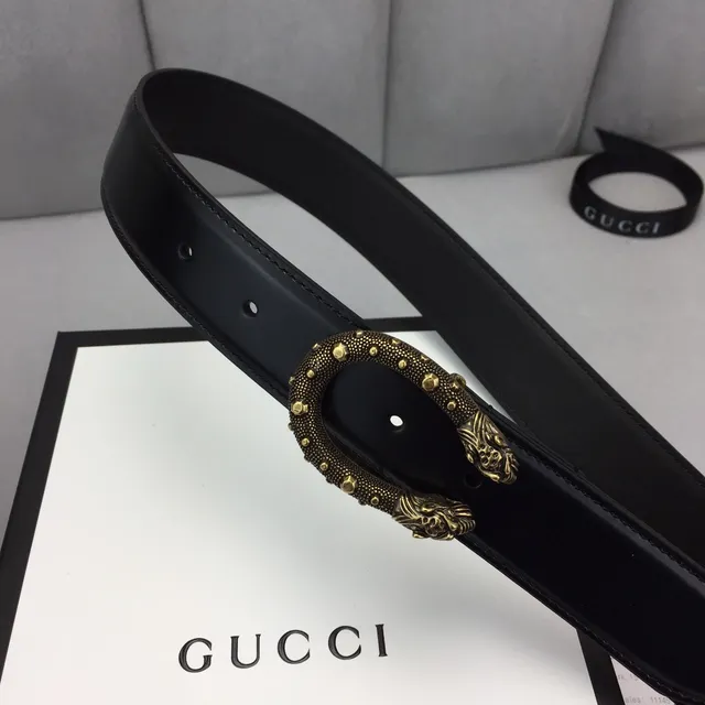 Gucci Horsebit 1955 Black Gold Smooth Antique Buckle Leather Belt 9