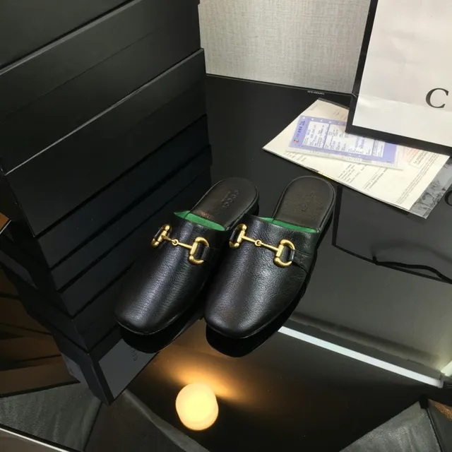 Gucci Horsebit 1955 Black Green Leather Buckle Casual Shoes 4