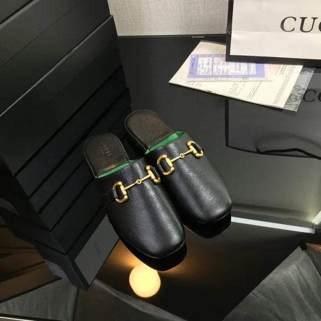 Gucci Horsebit 1955 Black Green Leather Buckle Casual Shoes 5