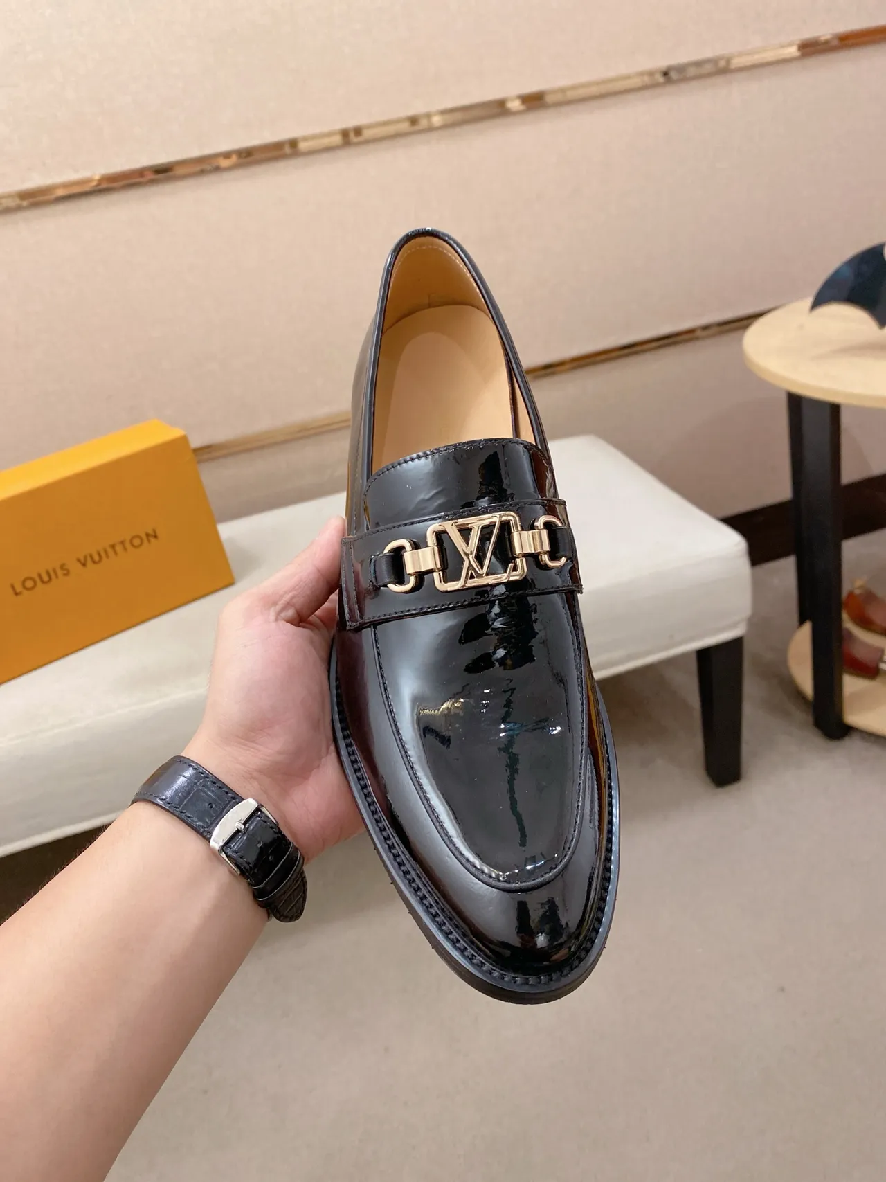 Gucci Horsebit 1955 Black Patent Leather Loafers 6