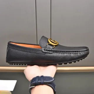 Gucci Horsebit 1955 काला ग्रेन चमड़ा लोफर