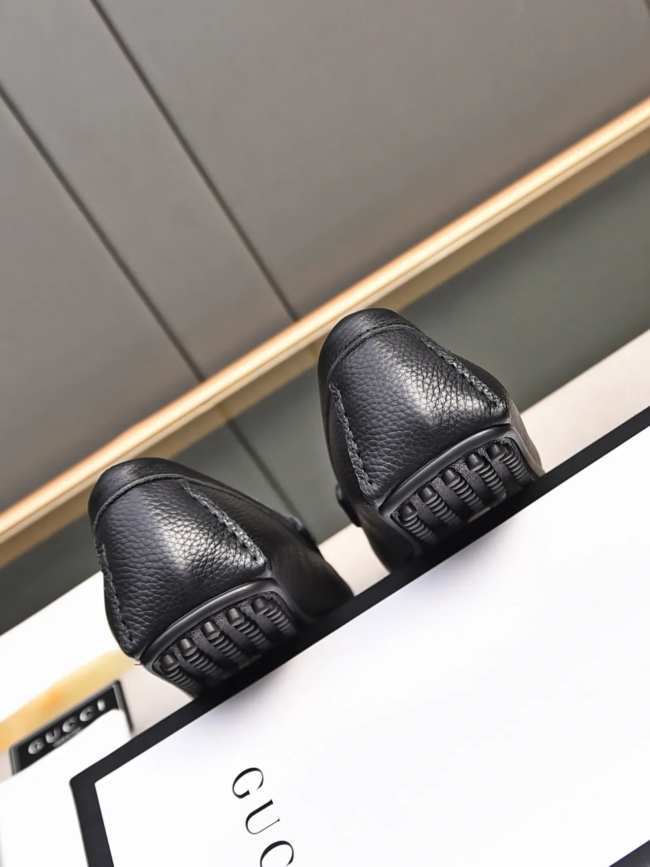 Gucci Horsebit 1955 Black Pebbled Leather Loafer 3