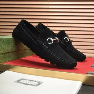 Gucci Horsebit 1955 Black Suede Loafers