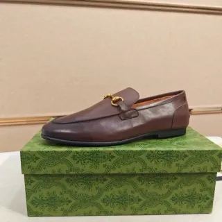 Gucci Horsebit 1955 ब्राउन लेदर हॉर्सबिट बकल लोफर्स