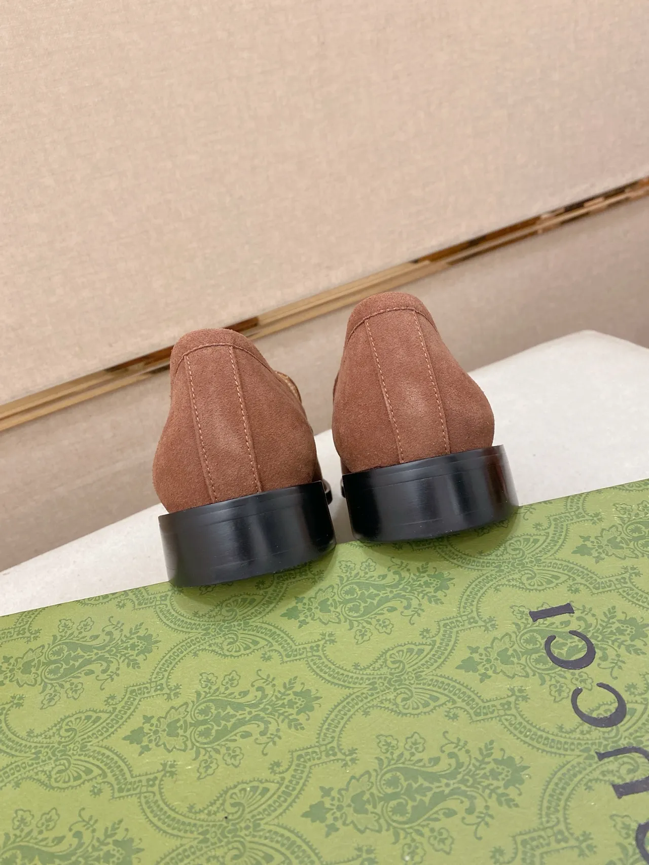 Gucci Horsebit 1955 Brown Suede Loafers 3