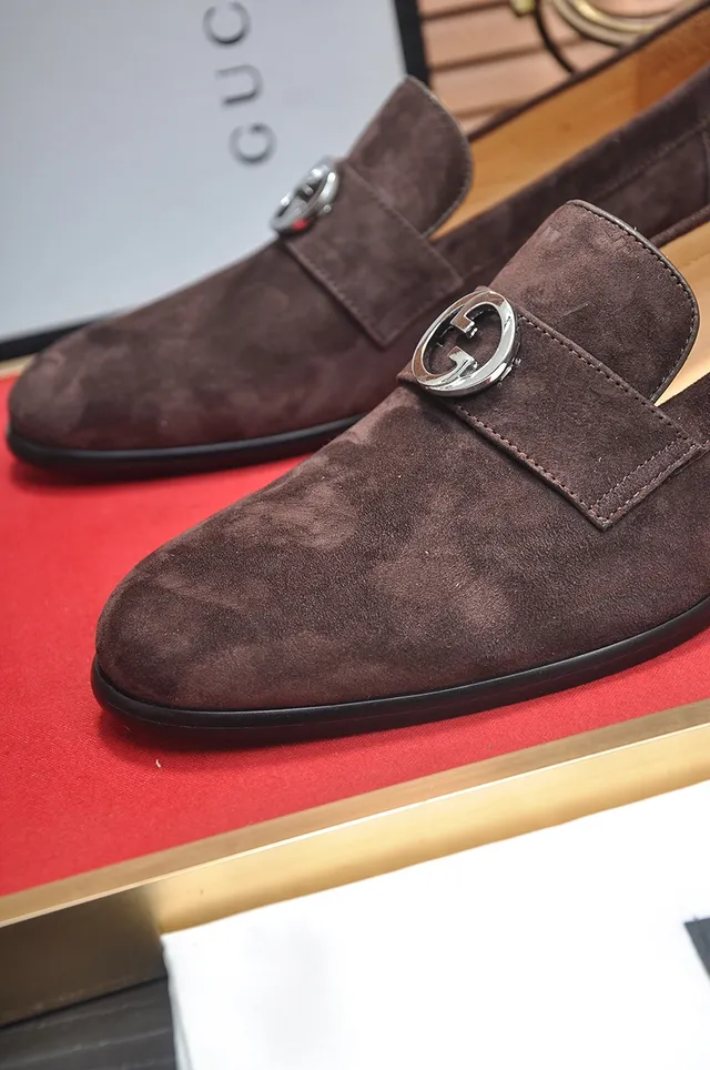 Gucci Horsebit 1955 Brown Suede Loafers 2