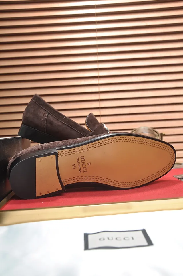 Gucci Horsebit 1955 Brown Suede Loafers 3
