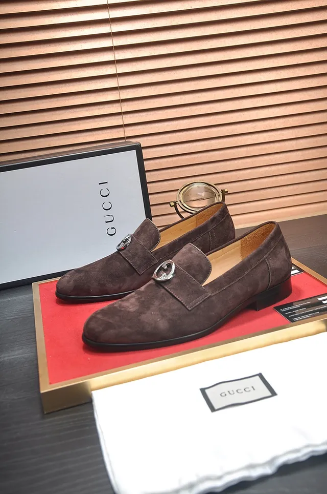 Gucci Horsebit 1955 Brown Suede Loafers 4