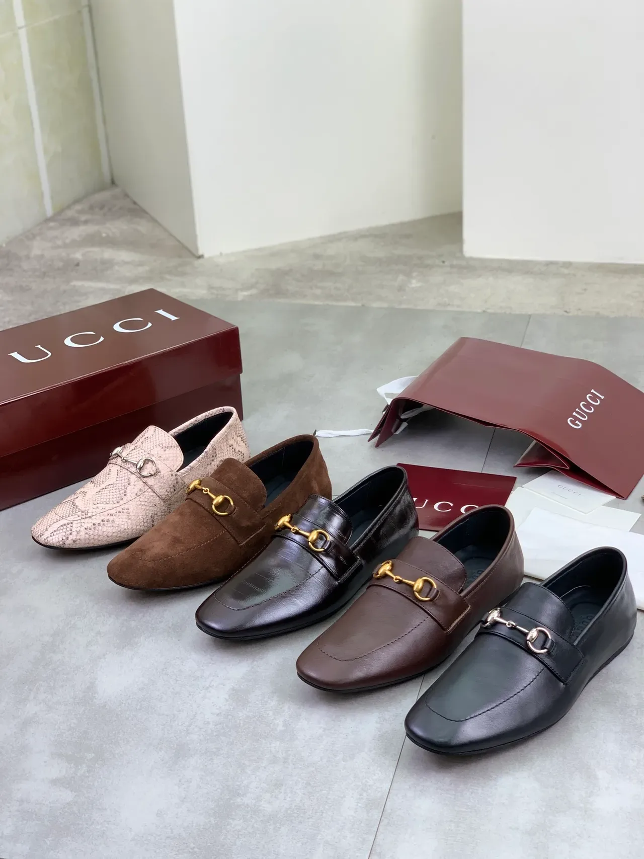 Gucci Horsebit 1955 Loafers en Daim Brun 2