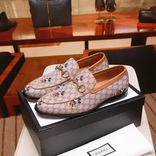 Gucci Horsebit 1955 Mickey Mouse Print Loafers