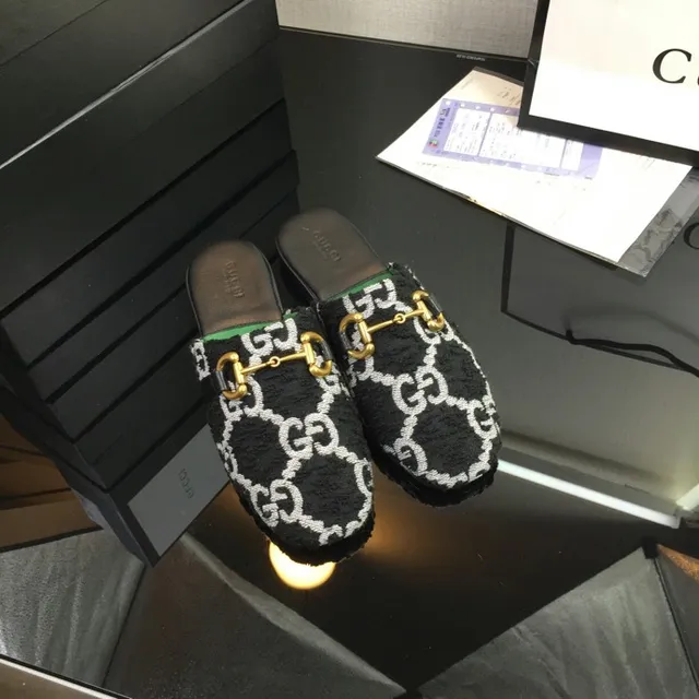 Gucci Horsebit 1955 Monogram Knit Green Web Slipper 3