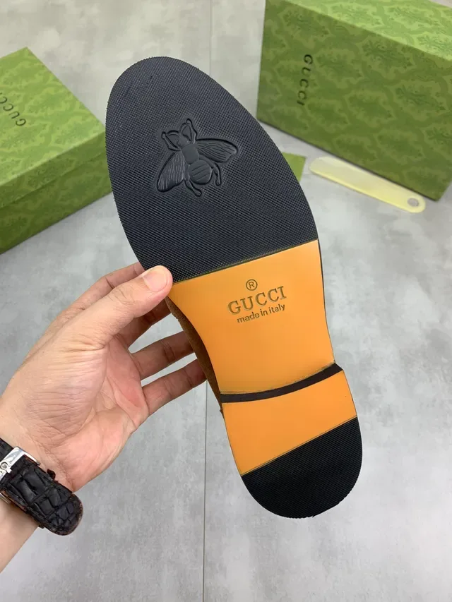 Gucci Horsebit 1955 Tan Suede Loafers 3