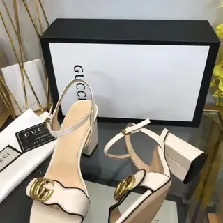 Gucci Horsebit 1955 White Black Leather Piping Gladiator Sandals