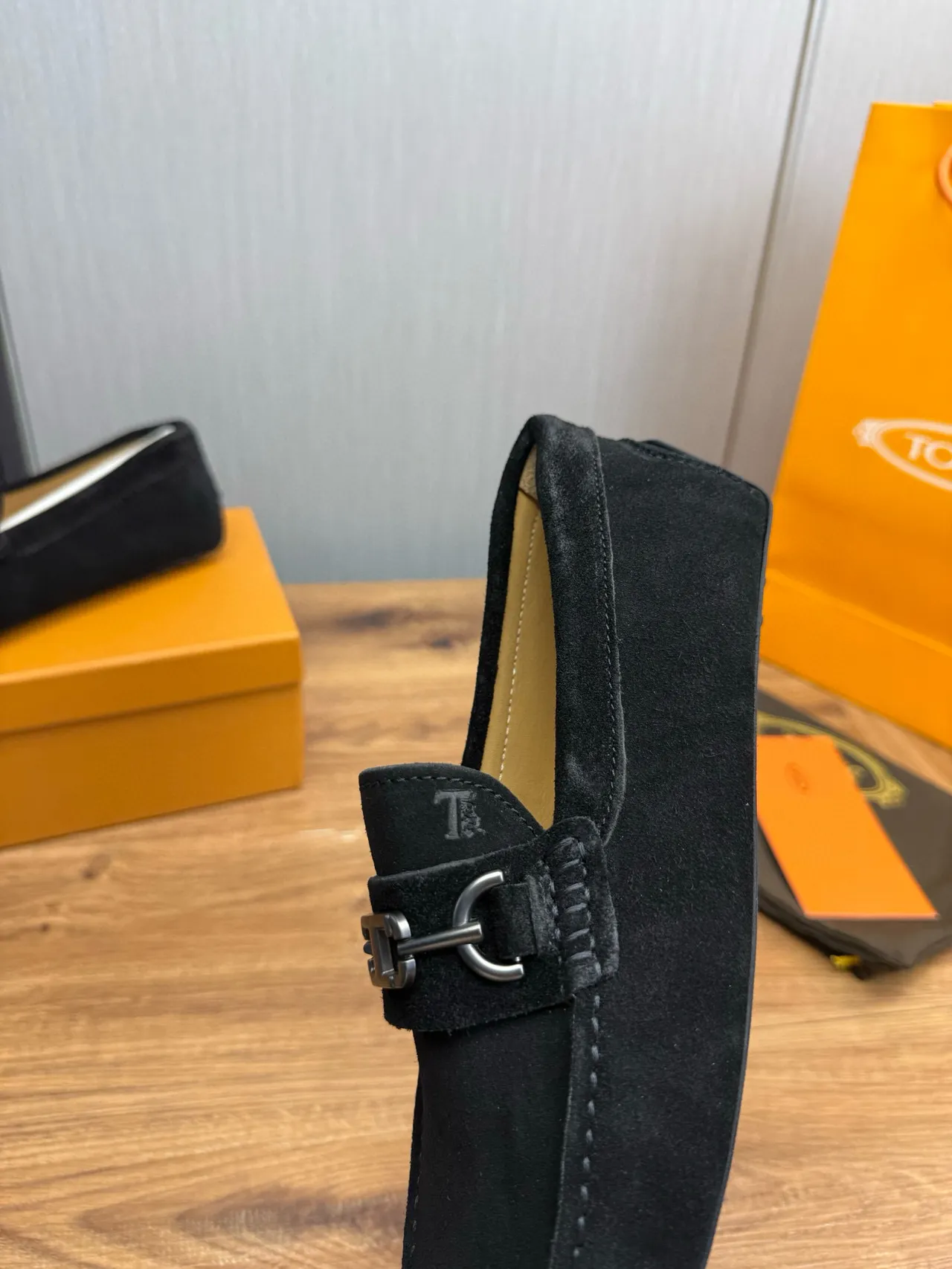 Gucci Horsebit Loafer mocassins en daim noir 9