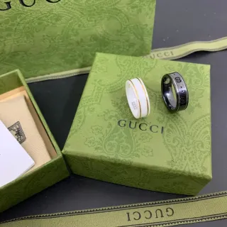 Gucci Interlocking G Ceramic and Metal Rings