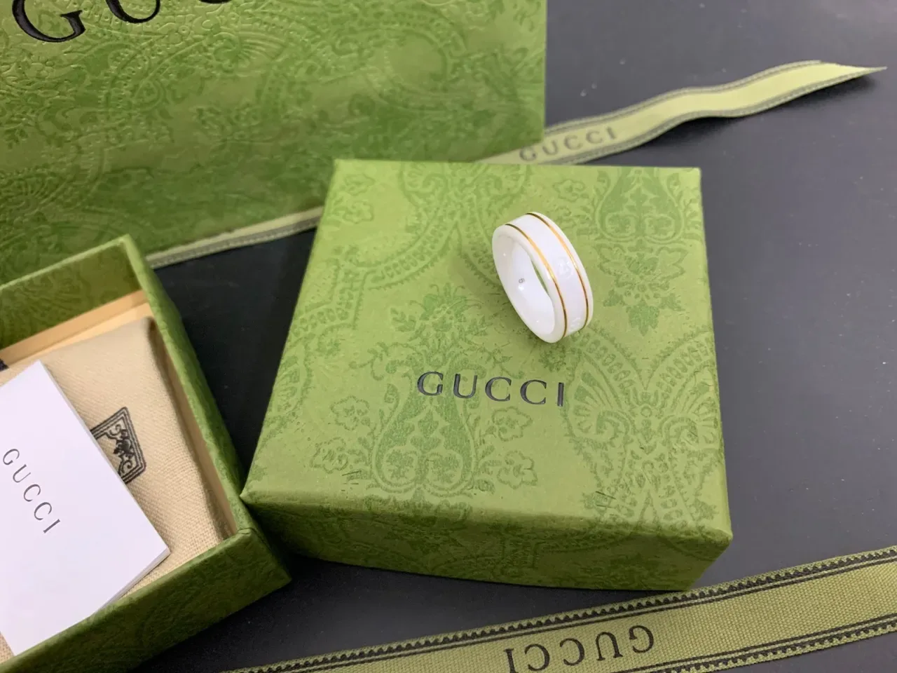 Gucci Interlocking G Ceramic and Metal Rings 5