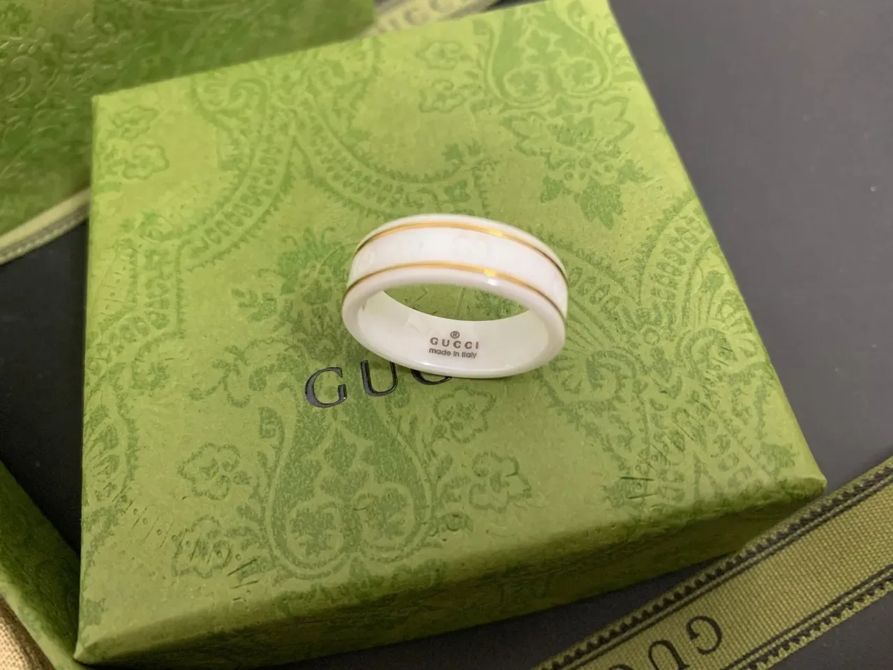 Gucci Interlocking G Ceramic and Metal Rings 8