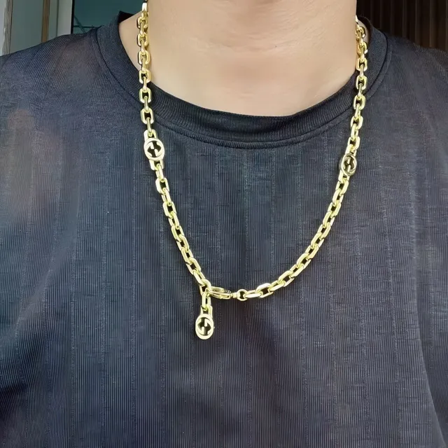Gucci Interlocking G Chain Bracelet Gold Logo Charms Bracelet 2