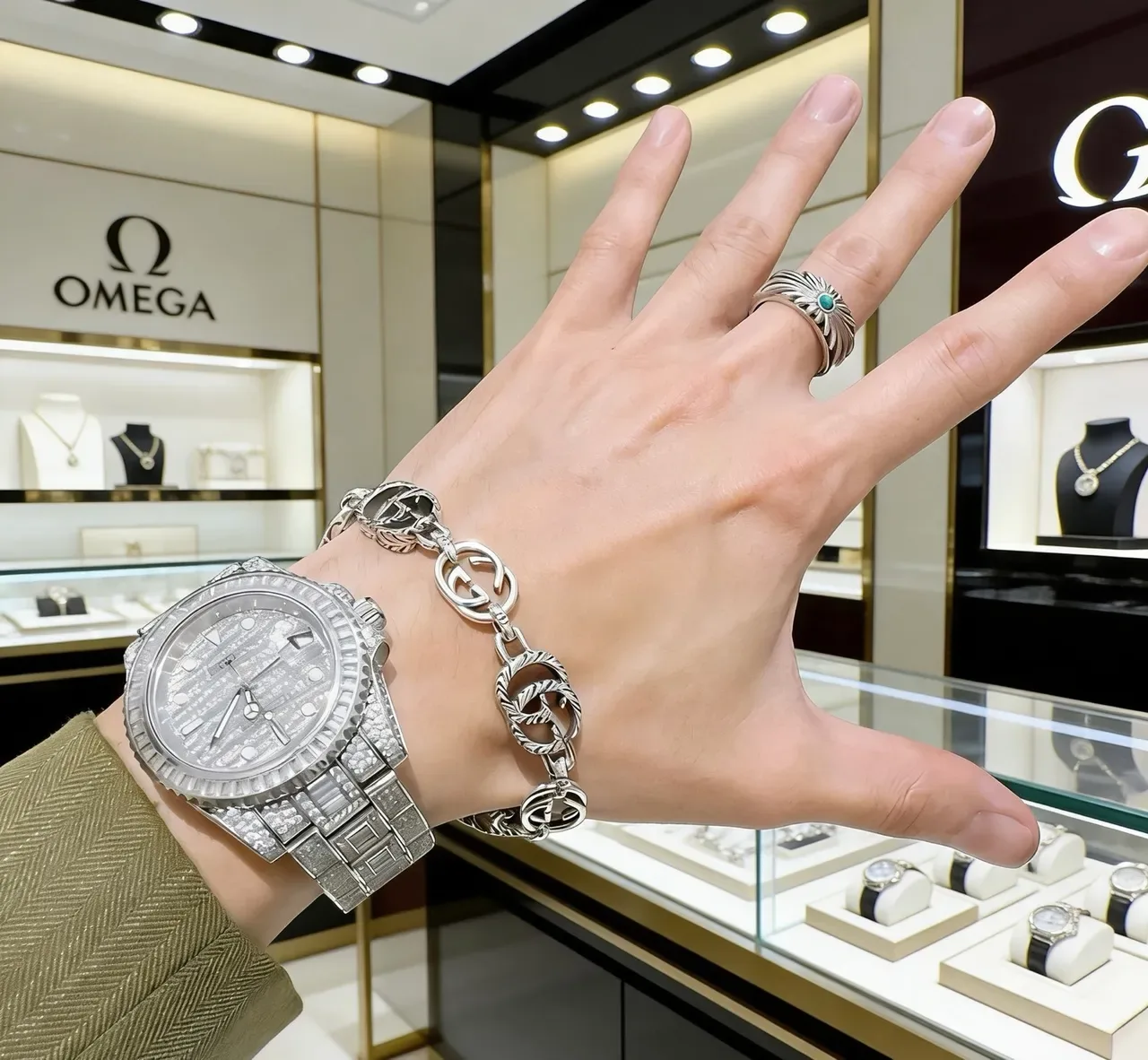 Gucci Interlocking G Twisted Link Silver Bracelet 6