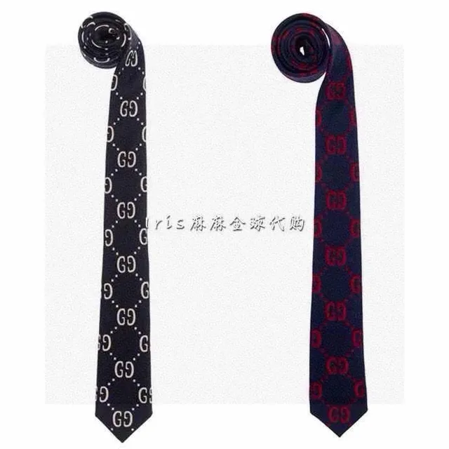 Gucci Interlocking GG Monogram Navy ربطة عنق 2