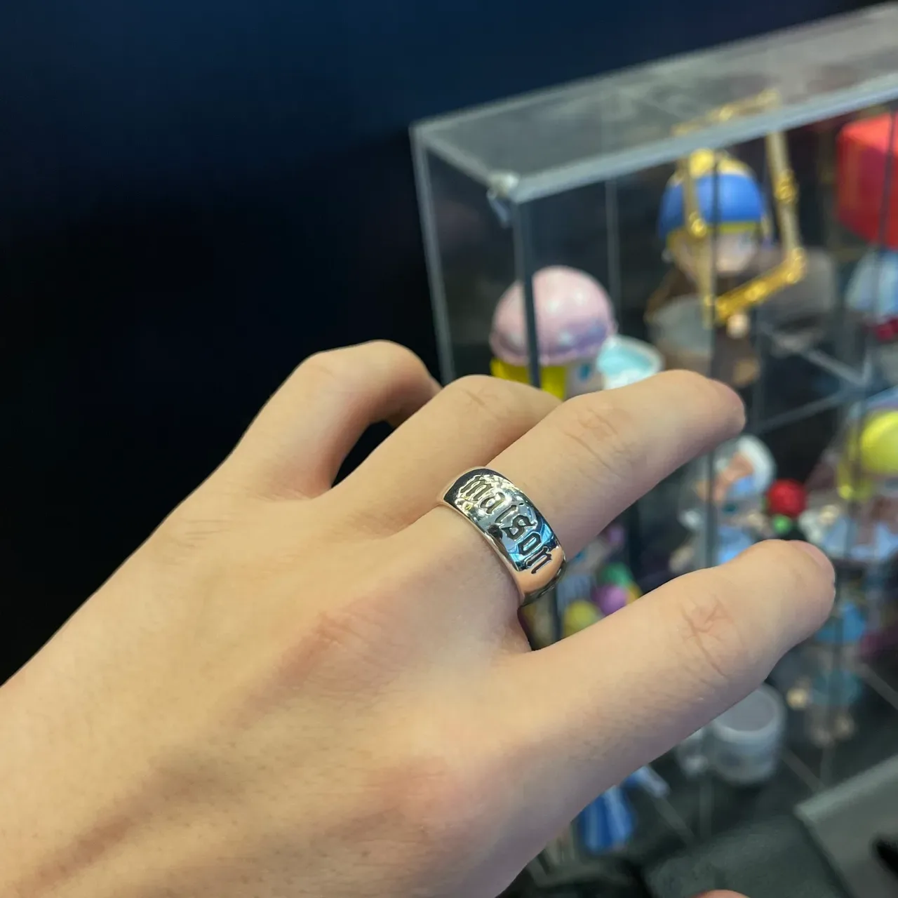 Gucci L'Amour Engraved Interlocking G Silver Rings 3