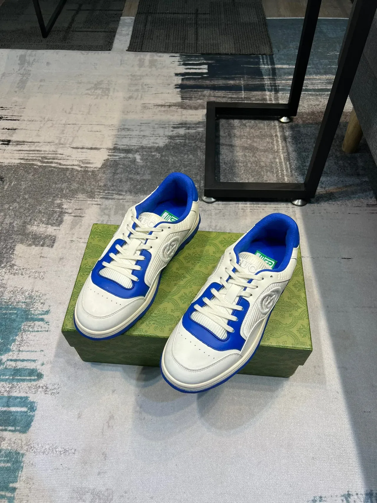 Gucci Lifestyle Sneaker White and Blue Low-Top Sneakers 5