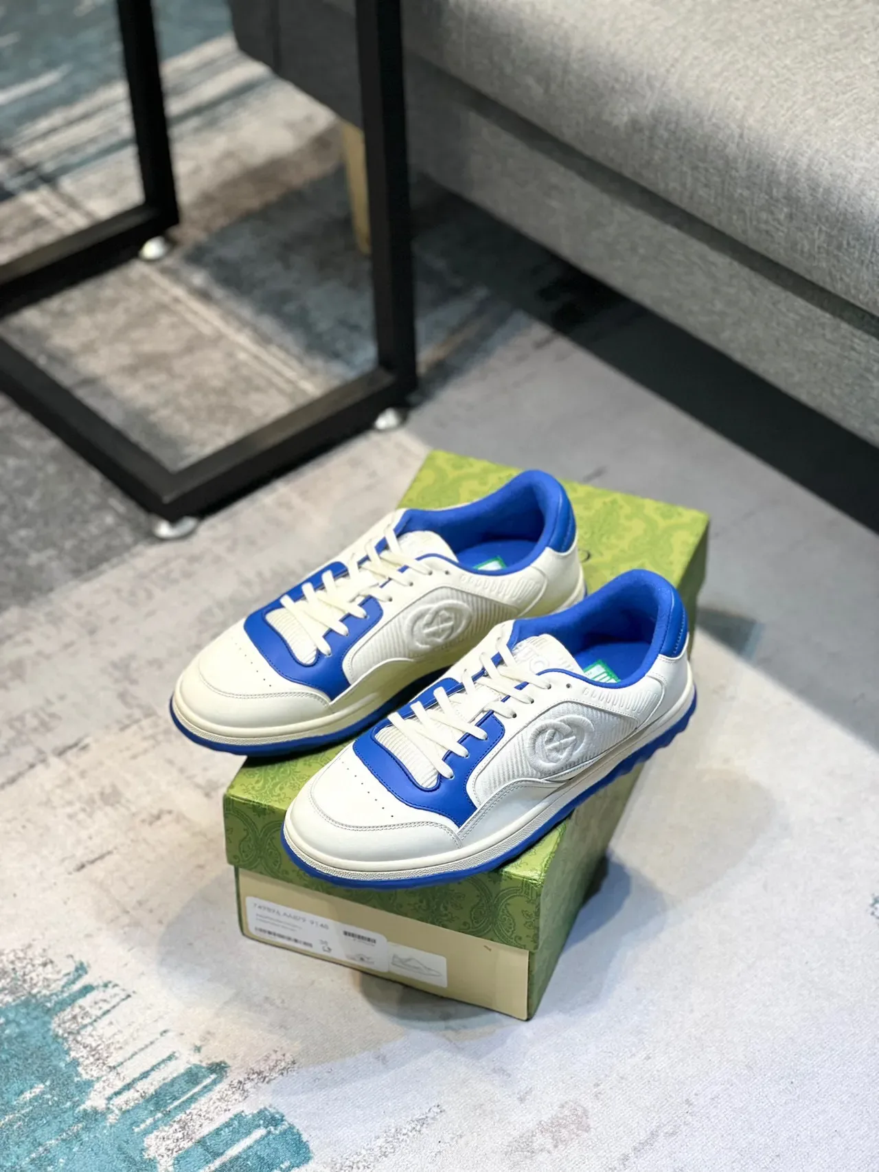 Gucci Lifestyle Sneaker White and Blue Low-Top Sneakers 7