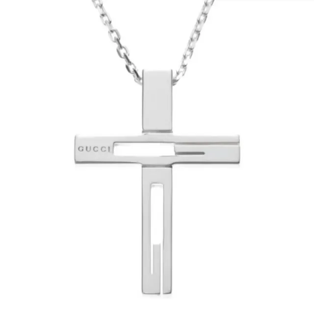 Gucci Minimalist Cross Pendant Necklace 7