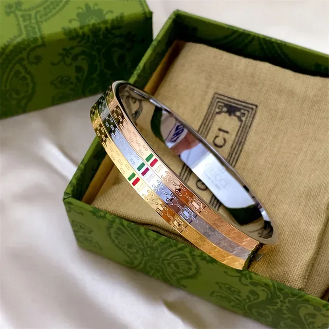 Gucci Multi-Tone Engraved GG Italian Flag Bangle Bracelet 2