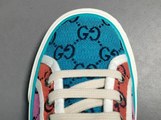 Gucci Multicolor Canvas Upper Multi-Panel Color Blocking Lifestyle Sneakers 3