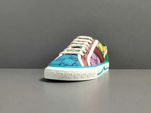 Gucci Multicolor Canvas Upper Multi-Panel Color Blocking Lifestyle Sneakers 16