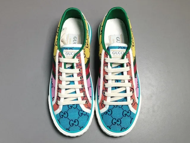 Gucci Multicolor Canvas Upper Multi-Panel Color Blocking Lifestyle Sneakers 17