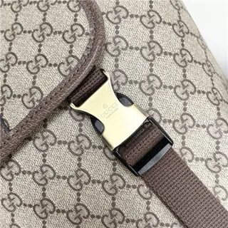 Gucci Ophidia बिज ब्राउन GG Monogram Canvas Web شرائط أكسنت كاجوال Backpack 5
