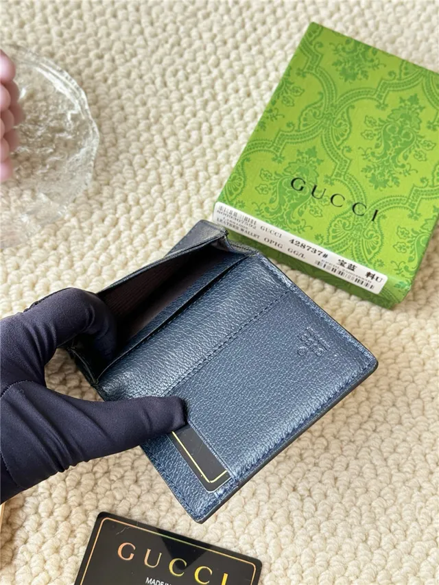 Gucci Ophidia Beige Leather Web Stripe Short Wallet 3